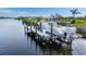 Picture of private boat dock on waterfront property, offering direct access to the water at 14540 Gaspar Loop, Port Charlotte, FL 33981