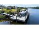 Private boat dock, perfect for waterfront living and easy access to boating and water activities at 14540 Gaspar Loop, Port Charlotte, FL 33981