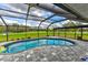 Screened-in pool area offering the perfect outdoor retreat with a brick patio and ample seating at 15890 County Road 675, Parrish, FL 34219