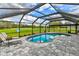 Screened-in private pool offers a relaxing escape with a brick paved patio and green field views at 15890 County Road 675, Parrish, FL 34219