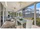 Spacious screened-in patio with dining table and chairs, ideal for outdoor entertaining at 28 Dominica Dr, Englewood, FL 34223