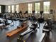 Well-equipped gym with a variety of modern cardio machines, including treadmills and rowing machines at 3864 Chatsworth Greene Ct # 10, Sarasota, FL 34235