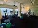 Workout room with ceiling fans and workout equipment overlooking the waterfront at 500 N Osceola Ave # 203, Clearwater, FL 33755