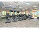 Bright and airy gym featuring treadmills, weights, and fitness equipment at 7649 Quinto Dr, Sarasota, FL 34238