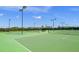 Outdoor tennis courts with well-maintained green surface and lighting for evening games at 8956 Stone Harbour Loop, Bradenton, FL 34212