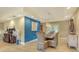 Comfortable dining area with a large table, seating for six, and stylish decor at 940 Siesta Key Pl, Sarasota, FL 34242