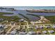 Stunning aerial view of coastal neighborhood and beach at 1565 Saturn Rd, Venice, FL 34293