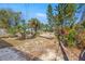 Fenced backyard featuring mature landscaping, offering a peaceful retreat at 1565 Saturn Rd, Venice, FL 34293