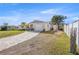 Exterior of property featuring a long driveway and landscaping at 1565 Saturn Rd, Venice, FL 34293