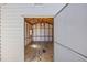 Interior view of shed, showing its framed construction at 1565 Saturn Rd, Venice, FL 34293