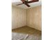 Cozy bedroom with carpeted floors and a ceiling fan for comfortable living at 197 Palm Harbor Dr, North Port, FL 34287
