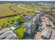 Overhead view of the Terra Ceia Club Condo complex highlighting the pool, golf course, and surrounding scenery at 2320 Terra Ceia Bay Blvd # 406, Palmetto, FL 34221