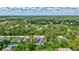 Scenic aerial view of a lush neighborhood featuring mature trees at 2625 Yuma Ave, North Port, FL 34286