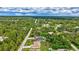 This aerial view shows the property nestled among lush trees in a peaceful residential neighborhood at 2625 Yuma Ave, North Port, FL 34286
