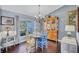 Cozy dining area with hardwood floors, bright window, and a wooden table at 2625 Yuma Ave, North Port, FL 34286