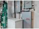 Utility room featuring solar panel equipment, a chest freezer, and a green ladder at 292 Long Meadow Ln, Rotonda West, FL 33947