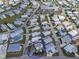 Aerial view of home with the roof highlighted in relation to surrounding neighborhood amenities at 4103 12Th Street E Ct, Ellenton, FL 34222