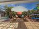 Shaded outdoor patio and seating area at 4103 12Th Street E Ct, Ellenton, FL 34222