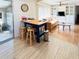 Eat-in kitchen featuring bright white cabinets, an island and seating at 415 Oakwood E Blvd, Sarasota, FL 34237