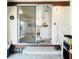 Covered patio with sliding glass door provides seamless indoor/outdoor living at 415 Oakwood E Blvd, Sarasota, FL 34237