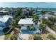 Charming single-Gathering home with a well-maintained yard, a two-car garage, and lush palm trees at 526 Loquat Dr, Anna Maria, FL 34216