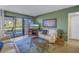 Inviting living room with comfortable seating and sliding doors to a private balcony at 6120 43Rd W St # 103B, Bradenton, FL 34210