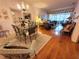 Spacious dining area seamlessly blends into the living room; perfect for entertaining guests at 6916 Stoneywalk Ct # 6916, Bradenton, FL 34203