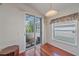 Dining area with sliding glass doors leading to the lanai at 7312 Eleanor Cir, Sarasota, FL 34243