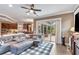 Spacious living room with sliding glass doors and a view of the backyard at 7601 226 E St, Bradenton, FL 34211