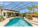 Beautiful screened-in pool area with lush landscaping, creating a relaxing outdoor oasis at 7601 226 E St, Bradenton, FL 34211