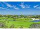 Beautiful golf course view showcasing manicured greens, a serene pond, and distant ocean views at 775 Longboat Club Rd # 604, Longboat Key, FL 34228