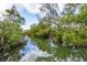 Scenic water view showcasing a tranquil canal surrounded by lush vegetation and natural beauty at 4114 Roberts Point Cir, Sarasota, FL 34242