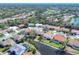 Aerial view of the community, surrounded by lush trees and multiple houses at 6911 Stetson Street Cir, Sarasota, FL 34243
