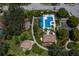Aerial view of community pool, playground, and cabana at 8803 18Th Nw Ave, Bradenton, FL 34209