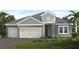 Charming one-story home features a three-car garage, manicured lawn, and a welcoming covered entrance at 18771 Toulon Ct, Venice, FL 34293
