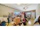 Room filled with boxes and supplies, featuring a window, door and overhead lighting at 514 Ralph St, Sarasota, FL 34242