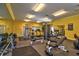 Community gym with state-of-the-art fitness equipment and mirrored walls at 5631 Rosehill Rd. Rd # 203, Sarasota, FL 34233