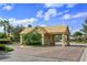 The neighborhood entry gate has brick pavers and attractive landscaping providing privacy and security at 8294 Barton Farms Blvd, Sarasota, FL 34240
