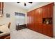 Bedroom features a Murphy bed, built-in wardrobe and desk space at 9630 Club South Cir # 6208, Sarasota, FL 34238