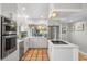 Bright kitchen featuring modern appliances, white cabinets, and an island cooktop at 121 Tidy Island Blvd, Bradenton, FL 34210