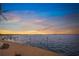 Expansive water view from a private dock at sunset at 204 N Washington Dr, Sarasota, FL 34236