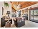 Comfortable living area with vaulted ceilings, cozy seating, and natural light at 3073 Willow Grn # 36, Sarasota, FL 34235