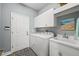 This laundry room features modern appliances, ample storage, and a sink for added convenience at 360 Capri Isles Ct, Punta Gorda, FL 33950