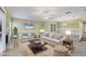 Elegantly furnished living room with comfortable seating, a fireplace, and stylish decor at 4920 Kestral Park Cir # 11, Sarasota, FL 34231