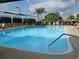 Refreshing swimming pool with lounge chairs, palm trees, and clear blue water, perfect for relaxation and recreation at 5712 Cottonwood St, Bradenton, FL 34203