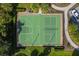 Aerial view of the community sport court showing basketball and pickleball, near the walking path at 574 Crane Prairie Way, Osprey, FL 34229