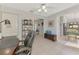 Bright office area connecting to the living space with a work space at 7123 Heron Dr, Sarasota, FL 34243