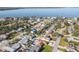 Aerial view of the neighborhood showcasing waterfront property and mature landscaping around the homes at 7807 24Th W Ave, Bradenton, FL 34209