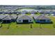 Aerial view of the homes showcasing well-maintained lawns and landscaping, providing a great sense of community at 9028 Sunray Cv, Parrish, FL 34219