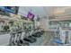 Bright gym featuring modern equipment, multiple TV screens, and a mirrored wall at 9028 Sunray Cv, Parrish, FL 34219